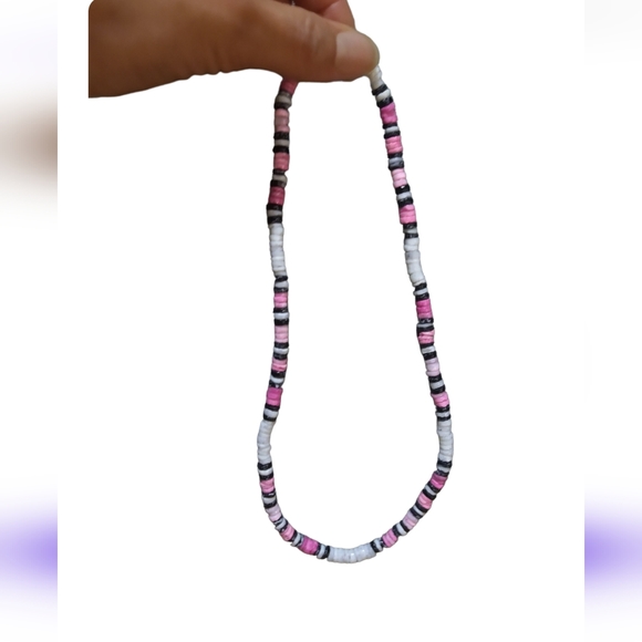 Surf Necklace Surfer Necklace ,White,Pink black shell necklace - Picture 15 of 15